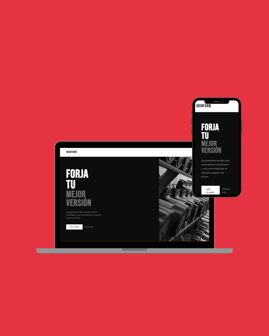 IRONFORM - Sitio web para gimnasio