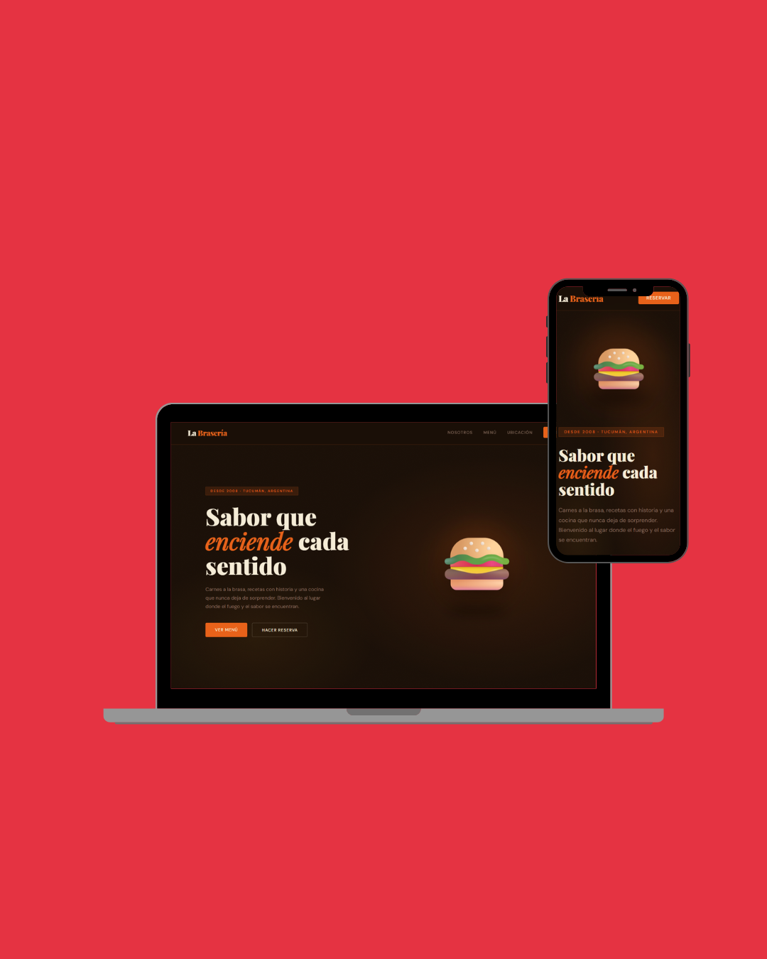 LA BRASERÍA - Sitio web para restaurante